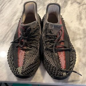 Yeezy x Adidas Black Knit Fabric Boost 350 V2 Yecheil Sneakers Size 11